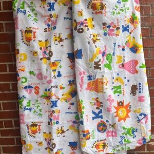 Vintage Dan River Dantrel No Iron Muslin Kids Alphabet Sheet Set
